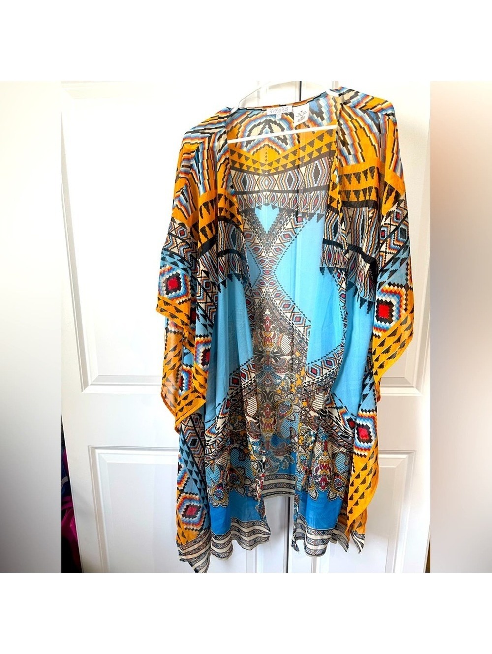 NWOT Patrons of Peace Women's Western Style Kimono Cover-Up, Size M/L - Picture 3 of 9